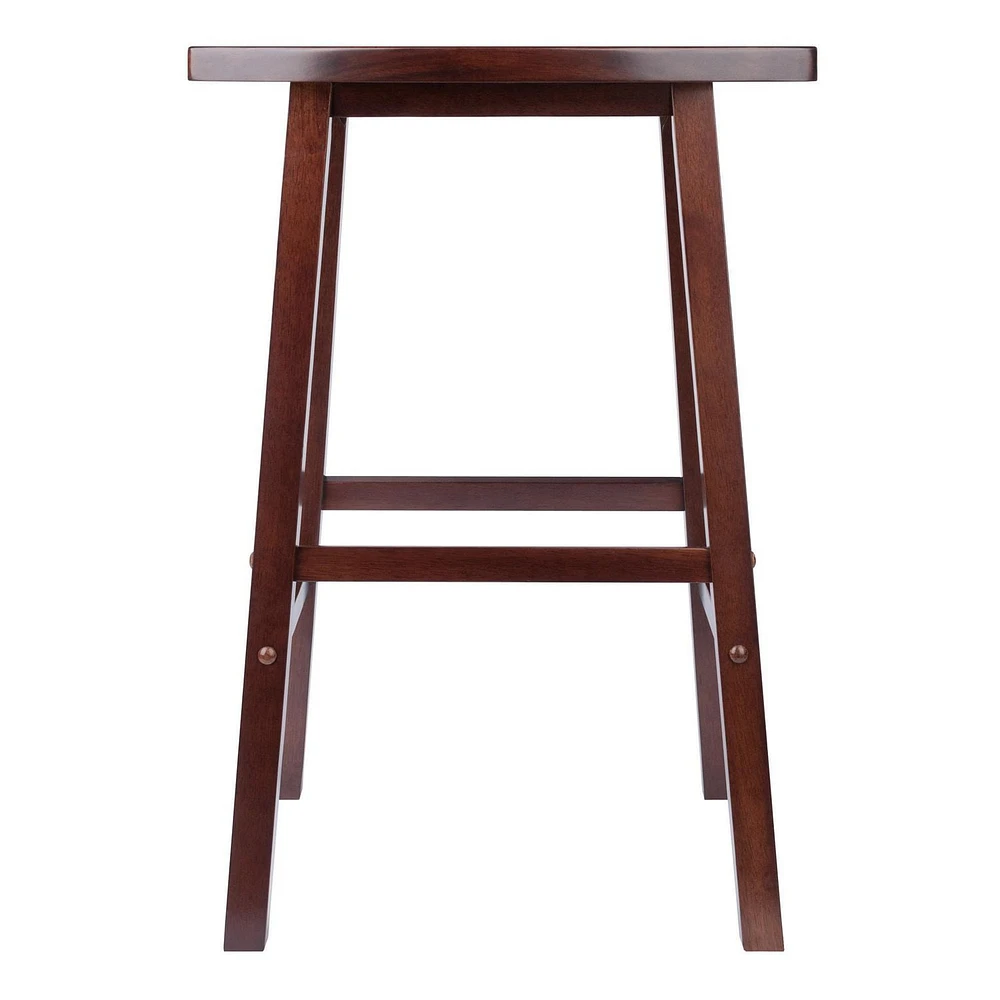 Winsome Katashi 29" Fan shape Bar Stool in Walnut Finish