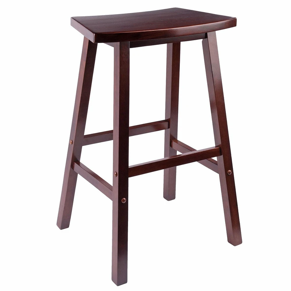 Winsome Katashi 29" Fan shape Bar Stool in Walnut Finish