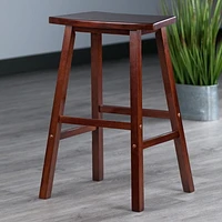 Winsome Katashi 29" Fan shape Bar Stool in Walnut Finish