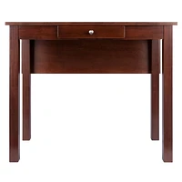 Winsome Perrone High Table with Drop Leaf, Walnut Finish