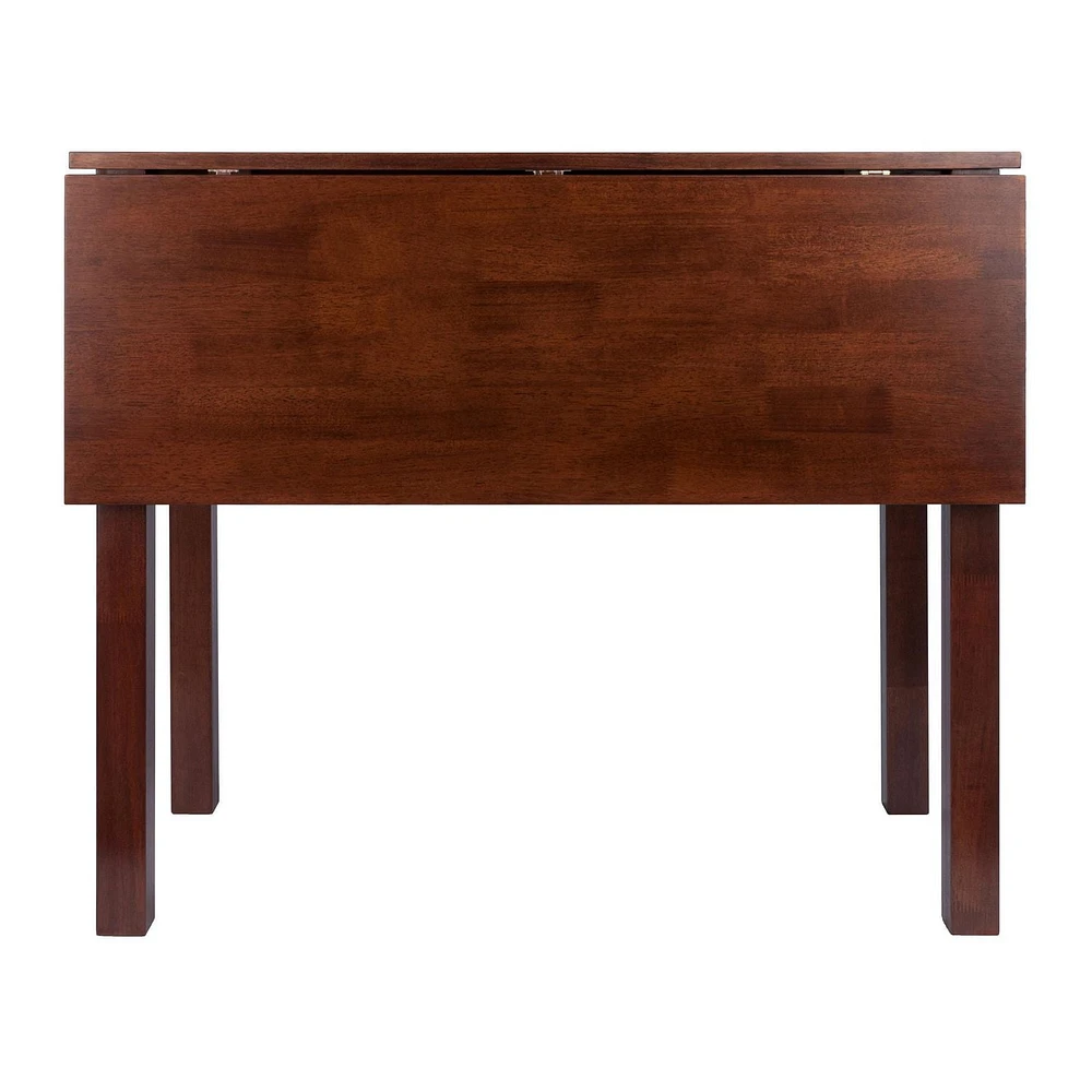 Winsome Perrone High Table with Drop Leaf, Walnut Finish