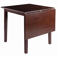 Winsome Perrone Drop Leaf Dining Table Walnut Finish