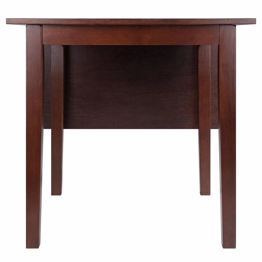 Winsome Perrone Drop Leaf Dining Table Walnut Finish