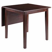 Winsome Perrone Drop Leaf Dining Table Walnut Finish