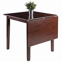 Winsome Perrone Drop Leaf Dining Table Walnut Finish