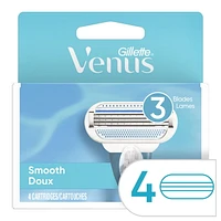 Gillette Venus Smooth Women's Razor Blade Refills, 4 Refills