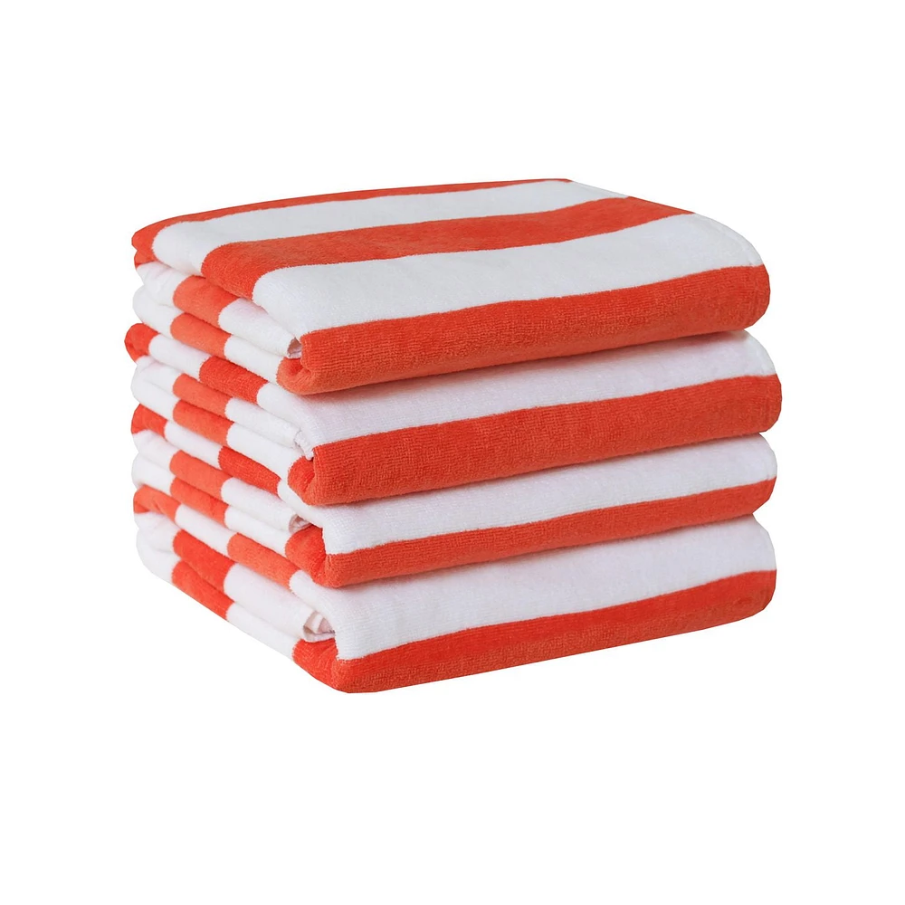 MAINSTAYS CABANA STRIPE BEACH TOWEL 4 PACK