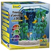 Tetra Bubbling Hexagon Aquarium Kit with LED Light, 1 Gallon