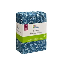 Mainstays Kids Printed Easy Wash Soft-Microfiber Sheet Set, Available Sizes: Twin, Double, Queen