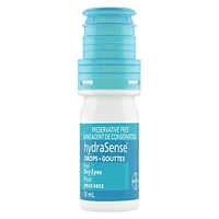 hydraSense Eye Drops, for Dry Eyes, 10 mL