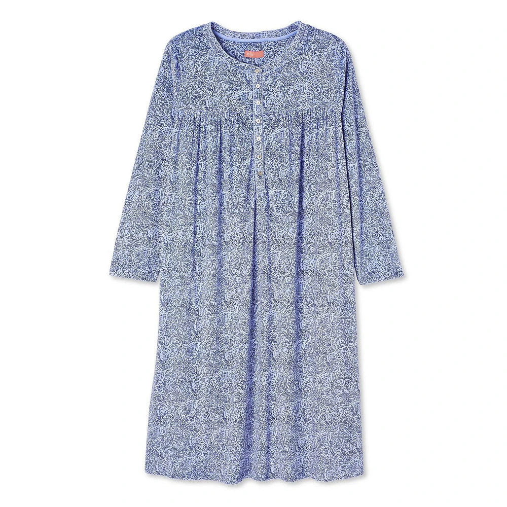 Robe de nuit à manches longues Iyla Plus pour femmes Tailles 1X-4X