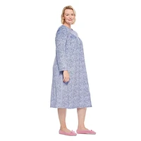 Robe de nuit à manches longues Iyla Plus pour femmes Tailles 1X-4X