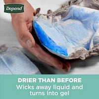 Sous-vêtement d’incontinence Depend Fresh Protection pour hommes, degré d’absorption maximal, gris 36 - 44 Unités