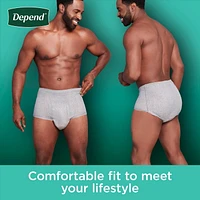 Sous-vêtement d’incontinence Depend Fresh Protection pour hommes, degré d’absorption maximal, gris 36 - 44 Unités