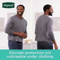 Sous-vêtement d’incontinence Depend Fresh Protection pour hommes, degré d’absorption maximal, gris 36 - 44 Unités