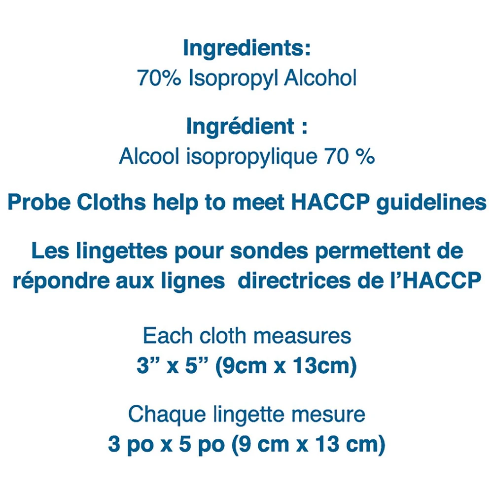 Lingettes pour sonde