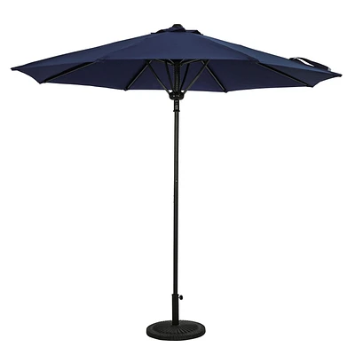 Cabo II 9-ft Spring-Up Octagon Market Umbrella - Navy Blue - Breez-Tex Canopy