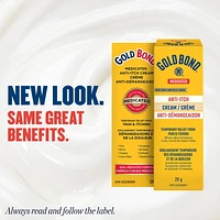 Gold Bond Medicated Anti Itch Cream, 28g Tube, Hand and Body Cream that Provides Temporary Pain and Itch Relief from Minor Cuts and Burns, Skin Irritation, Scrapes, Insect Bites and Sunburn, 28 g