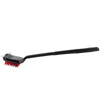 Dyna-Glo 18 Inch Flat Top Grill Brush with Nylon Bristles and Stainless Steel Scraper