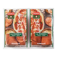 Roma La Pizzeria Mild Sliced Pepperoni, 2 x 350 g (700 g total)