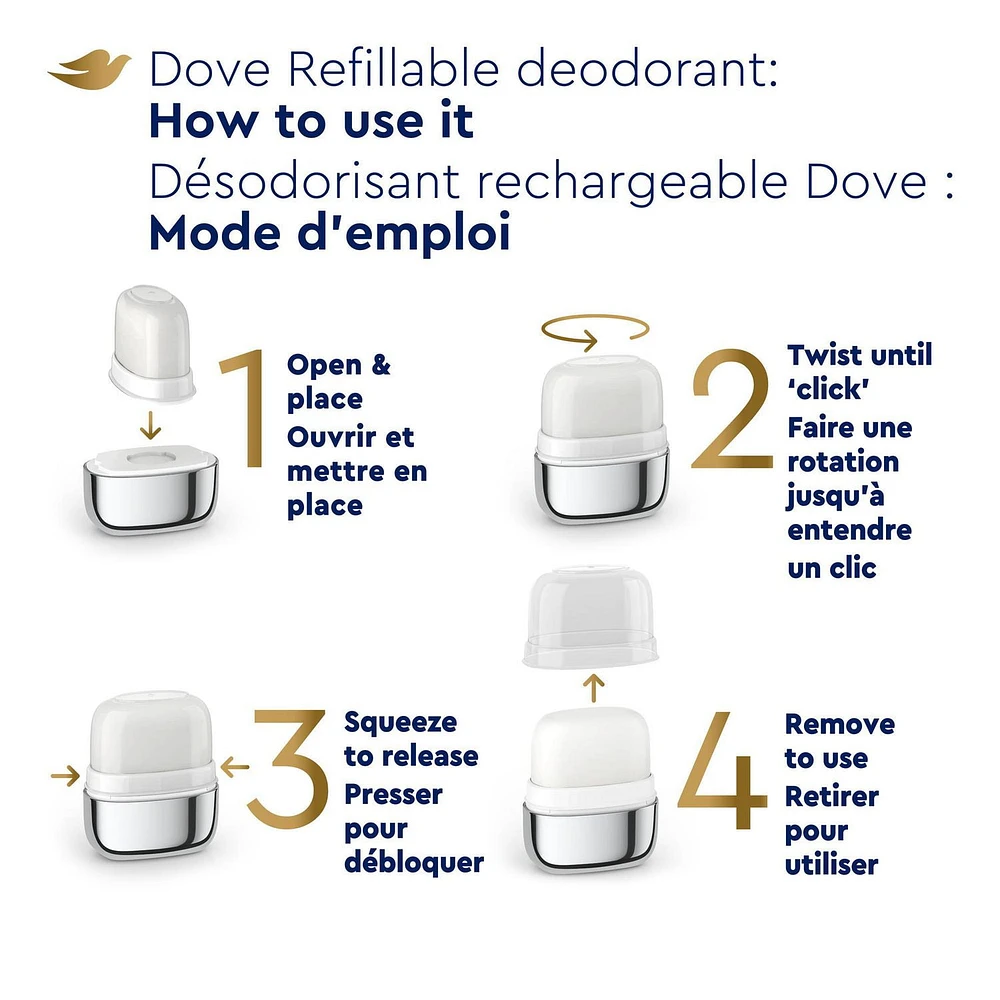 Recharges de Désodorisant Dove Aluminium 32g Recharges de Désodorisant