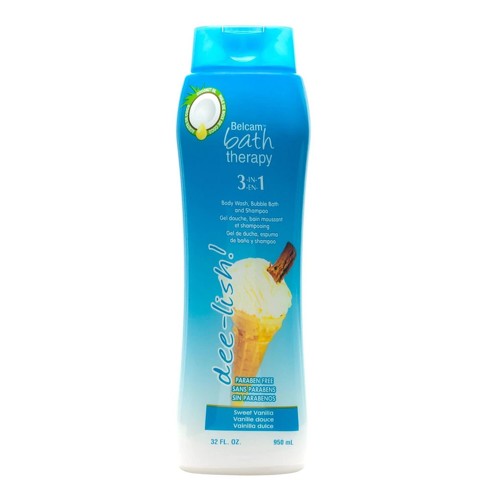 Belcam Bath Therapy 3 in 1 Body Wash, Bubble Bath & Shampoo