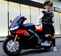 KidsVIP Aprilia RSV4 12V Upgraded 2-Seater Ride-On Motorcycle w/ Music & Rubber Wheels