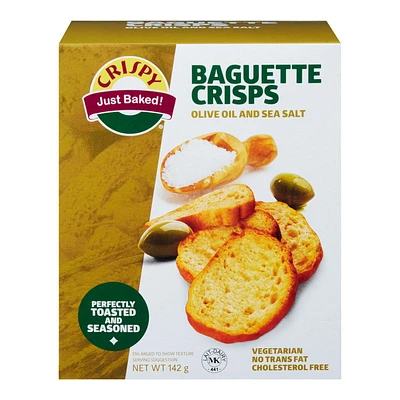 Crispy Just Baked! Olive Oil And Sea Salt Baguette Crisps, 142 g