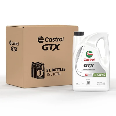 Boîte d’huile à moteur Castrol GTX 10W40 5 l