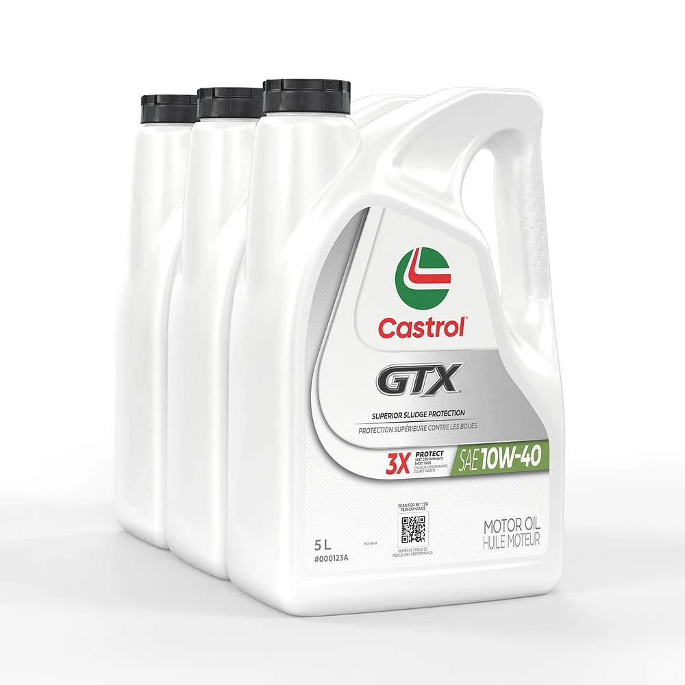 Boîte d’huile à moteur Castrol GTX 10W40 5 l