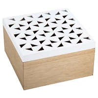 Truu Design 2-Piece Malmo Cutout Wooden Storage Box Set