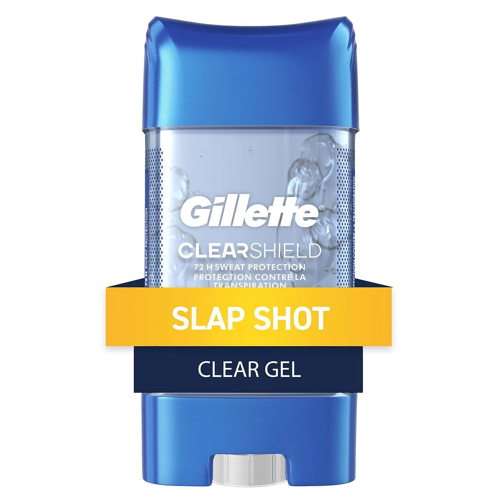 Gillette Antiperspirant and Deodorant for Men, Clear Gel, Slap Shot