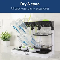 Dr. Brown’s™ Drying Tower, Stand-Up Drying Rack, Countertop Baby Bottle Drying with Organized Storage for Baby Essentials