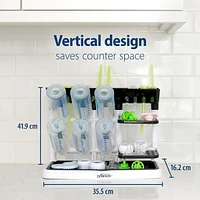 Dr. Brown’s™ Drying Tower, Stand-Up Drying Rack, Countertop Baby Bottle Drying with Organized Storage for Baby Essentials