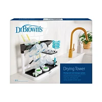 Dr. Brown’s™ Drying Tower, Stand-Up Drying Rack, Countertop Baby Bottle Drying with Organized Storage for Baby Essentials