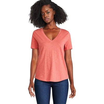 T-shirt avec encolure en V George pour femmes