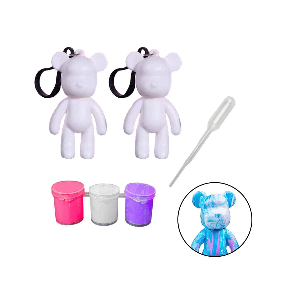 Perfect Solutions 2Pc Design Your Own Bear Key Chain Pack