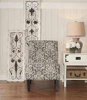 Avondale Grey Damask Accent Chair