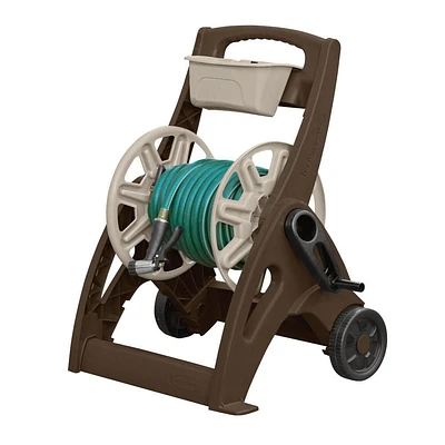 Suncast - 225 ft. Hosemobile Hose Reel Cart w/Bin - Mocha