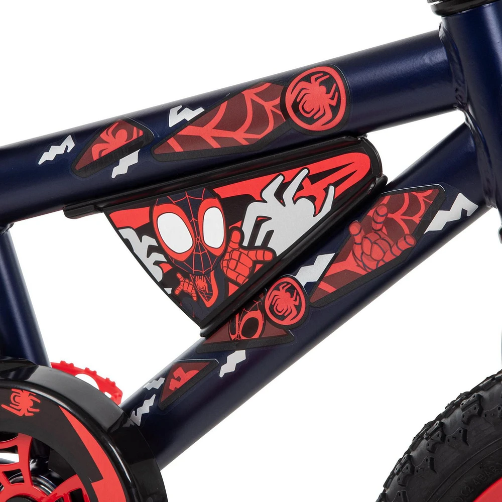 Marvel Spidey and His Amazing Friends Miles 14-inch Bike for Boys, Blue/Red, by Huffy, Ages 4-6