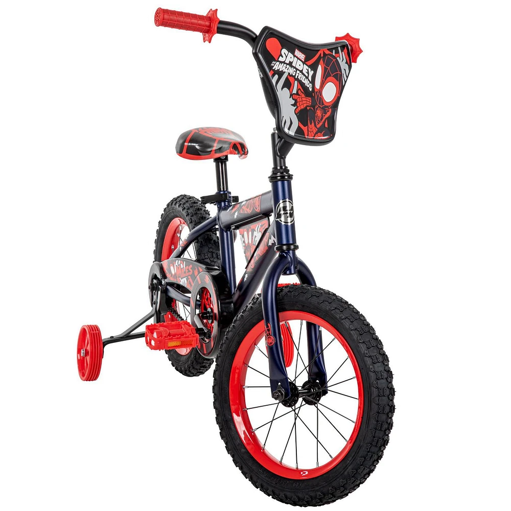 Marvel Spidey and His Amazing Friends Miles 14-inch Bike for Boys, Blue/Red, by Huffy, Ages 4-6