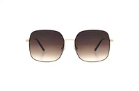 Time & Tru Ladies Gold Square Aviator Sunglasses