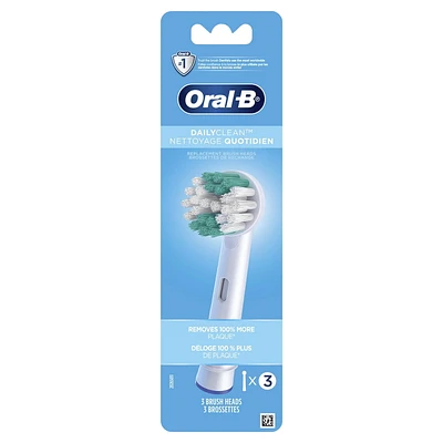 Oral-B Daily Clean Electric Toothbrush Replacement Brush Heads Refill, 3CT