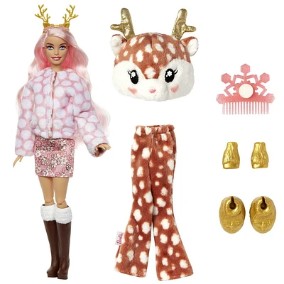 Barbie Cutie Reveal Éclat de flocon de neige Poupée, biche