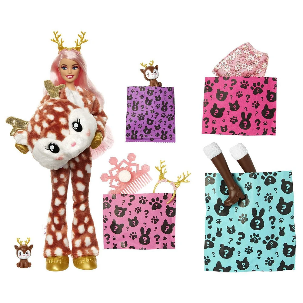 Barbie Dolls | Cutie Reveal Doll | Snowflake Sparkle Deer | Kids Toys