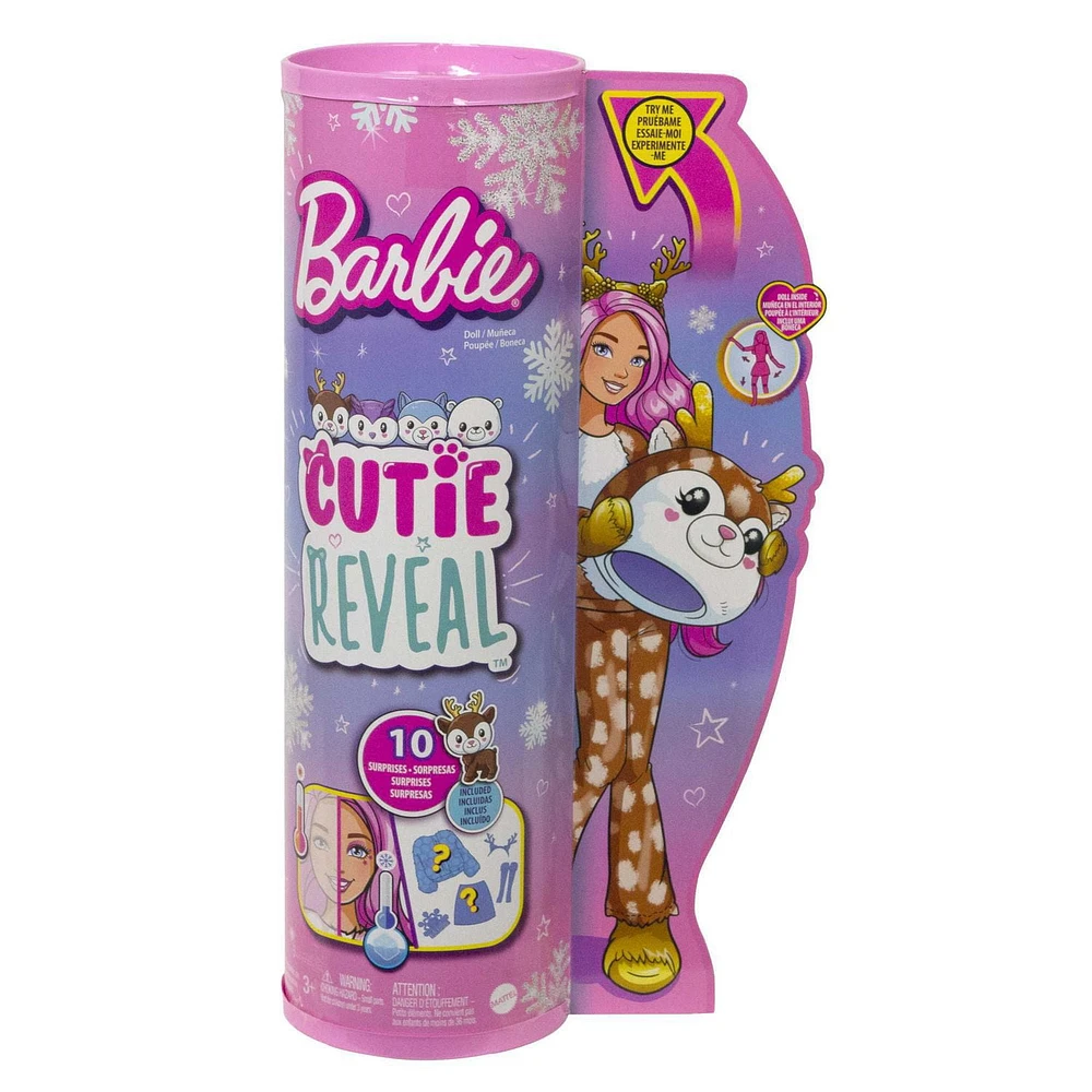 Barbie Dolls | Cutie Reveal Doll | Snowflake Sparkle Deer | Kids Toys