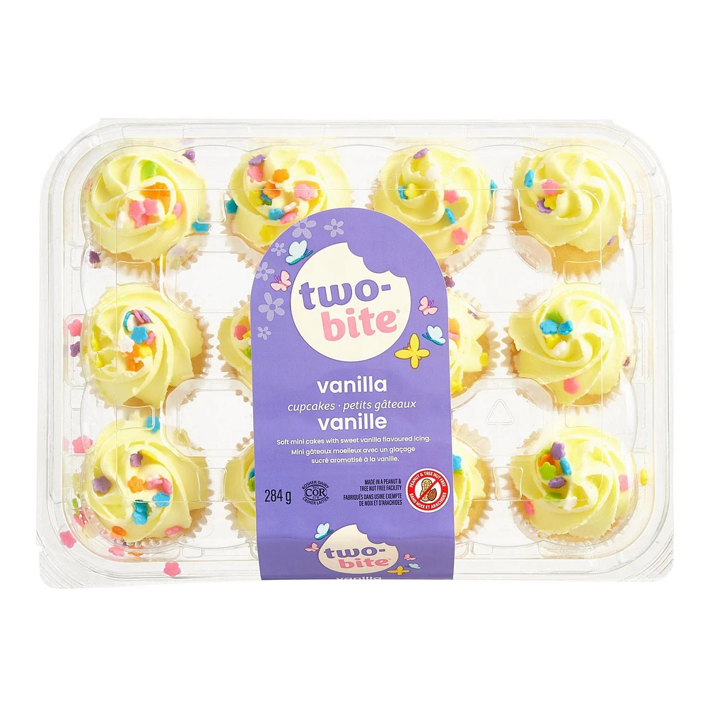 Original Two-Bite Vanilla Cupcakes, 12 cupcakes, 284 g total