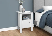 Monarch Specialties Accent Table, Side, End, Nightstand, Lamp, Storage, Living Room, Bedroom, White Laminate, Transitional