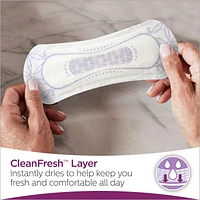 Microliners quotidiens Poise, protège-slips d'incontinence, absorption la plus légère