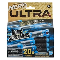 Nerf Ultra Sonic Screamers 20-Dart Refill Pack, Ages 8 and up